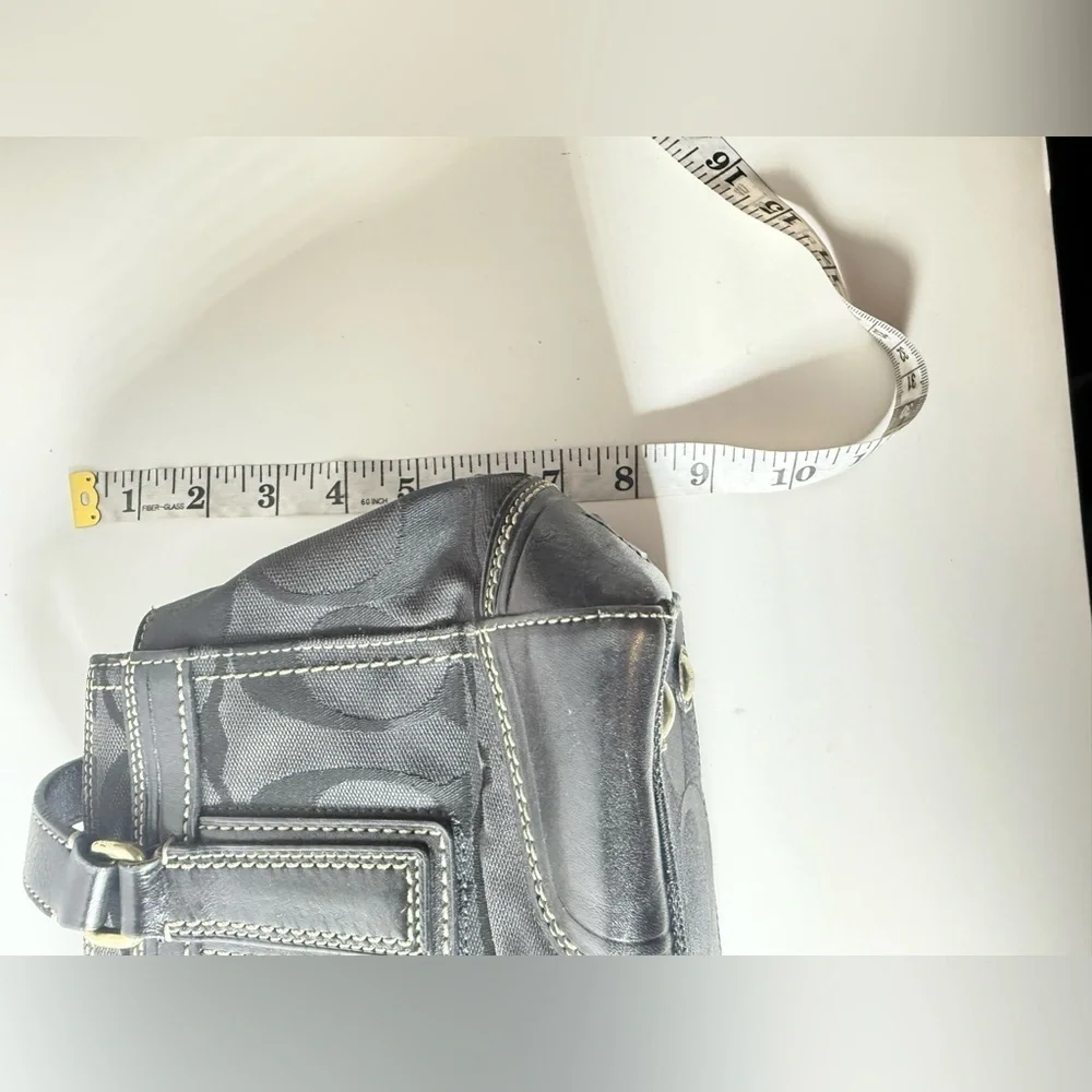 COACH Black Hampton Caryall Signature C Satchel Bag
